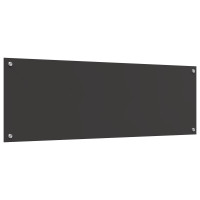 Produktbild för Köksskydd Mörkgrå 120 x 40 cm härdat glas