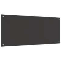 Produktbild för Köksskydd Mörkgrå 120 x 50 cm härdat glas