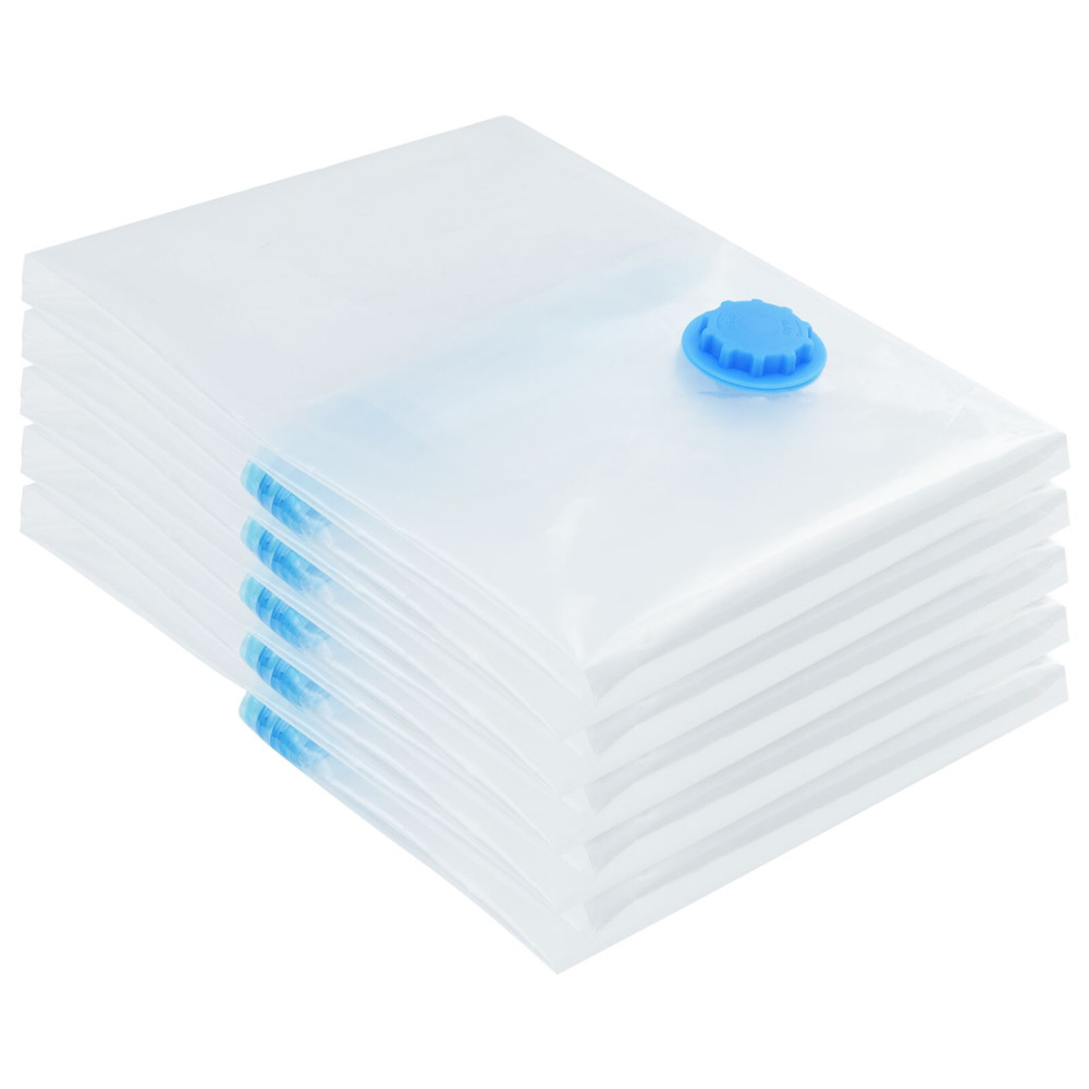 Produktbild för Förvaringspåsar 5 pcs Transparent och Blå 70 x 50 cm