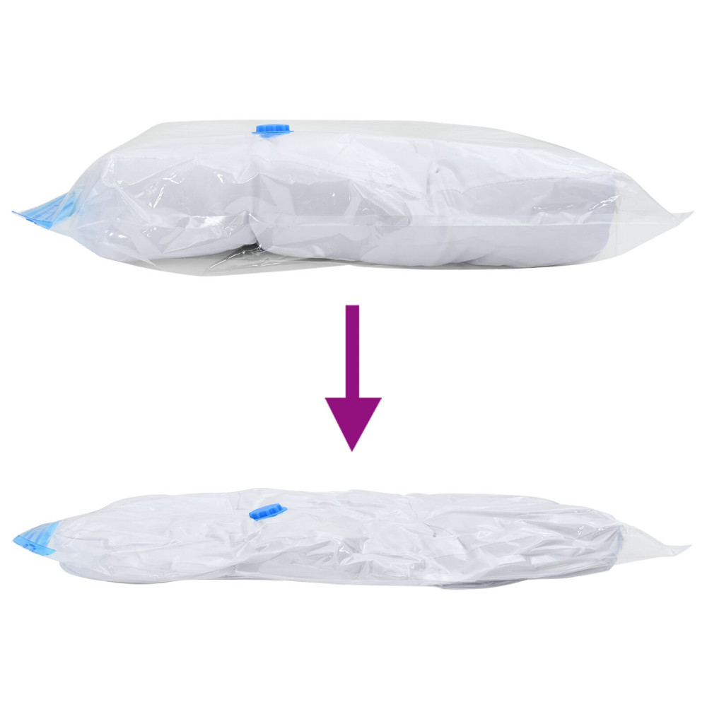 Produktbild för Förvaringspåsar 10 pcs Transparent och Blå 70 x 50 cm