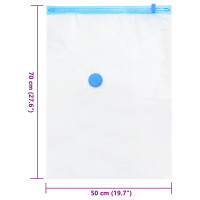 Produktbild för Förvaringspåsar 10 pcs Transparent och Blå 70 x 50 cm