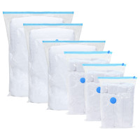Produktbild för Förvaringspåsar 5 pcs Transparent och Blå 100 x 80 cm