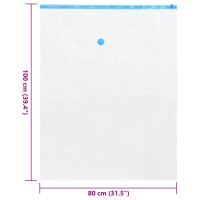 Produktbild för Förvaringspåsar 5 pcs Transparent och Blå 100 x 80 cm