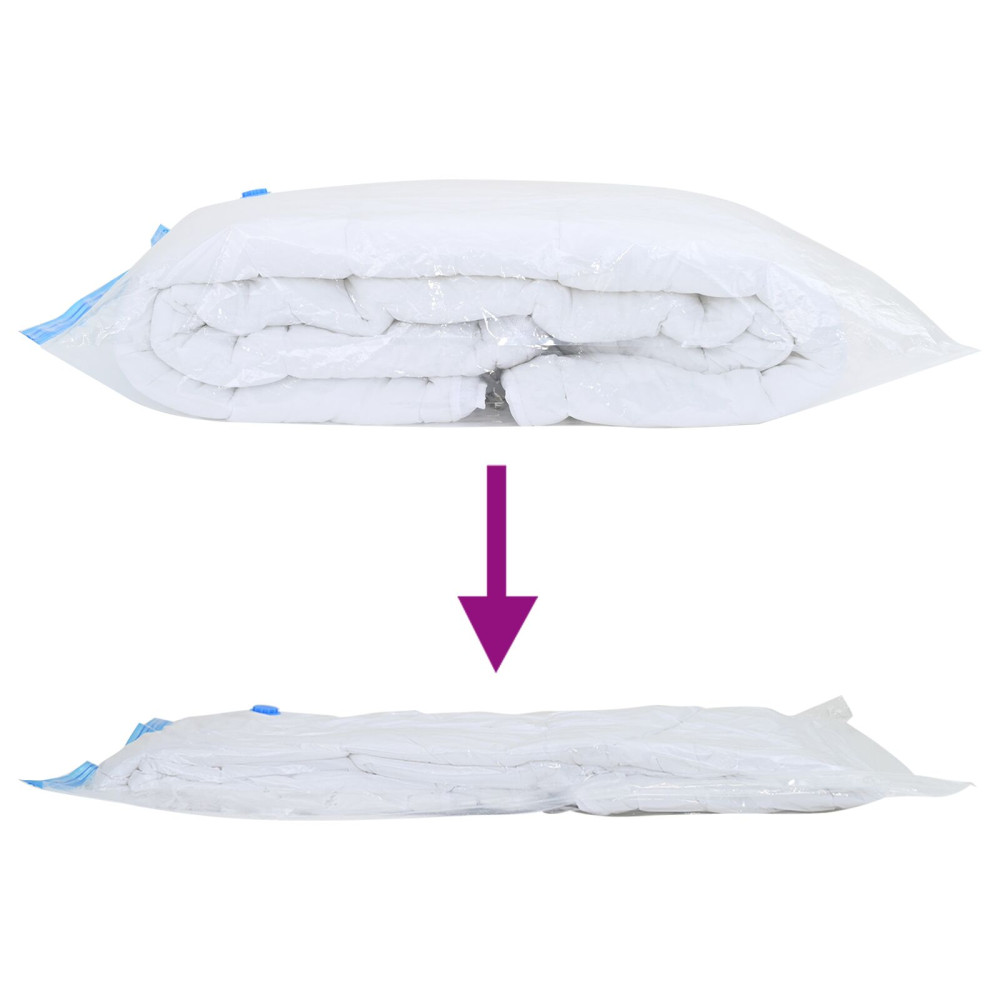 Produktbild för Förvaringspåsar 50 pcs Transparent och Blå 100 x 80 cm