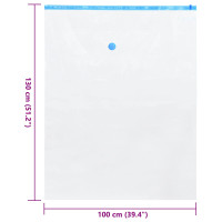 Produktbild för Förvaringspåsar 5 pcs Transparent och Blå 130 x 100 cm