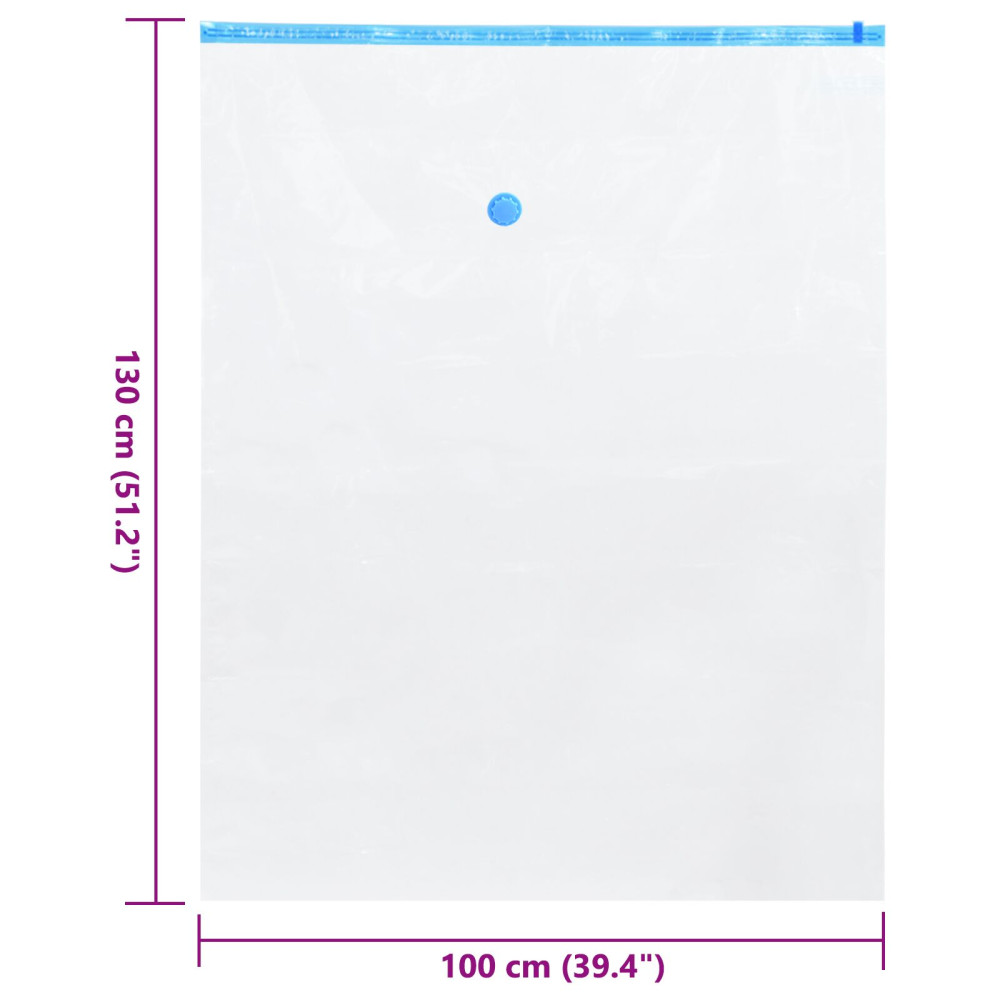 Produktbild för Förvaringspåsar 50 pcs Transparent och Blå 130 x 100 cm