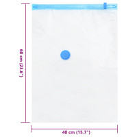 Produktbild för Förvaringspåsar 5 pcs Transparent och Blå 60 x 40 cm