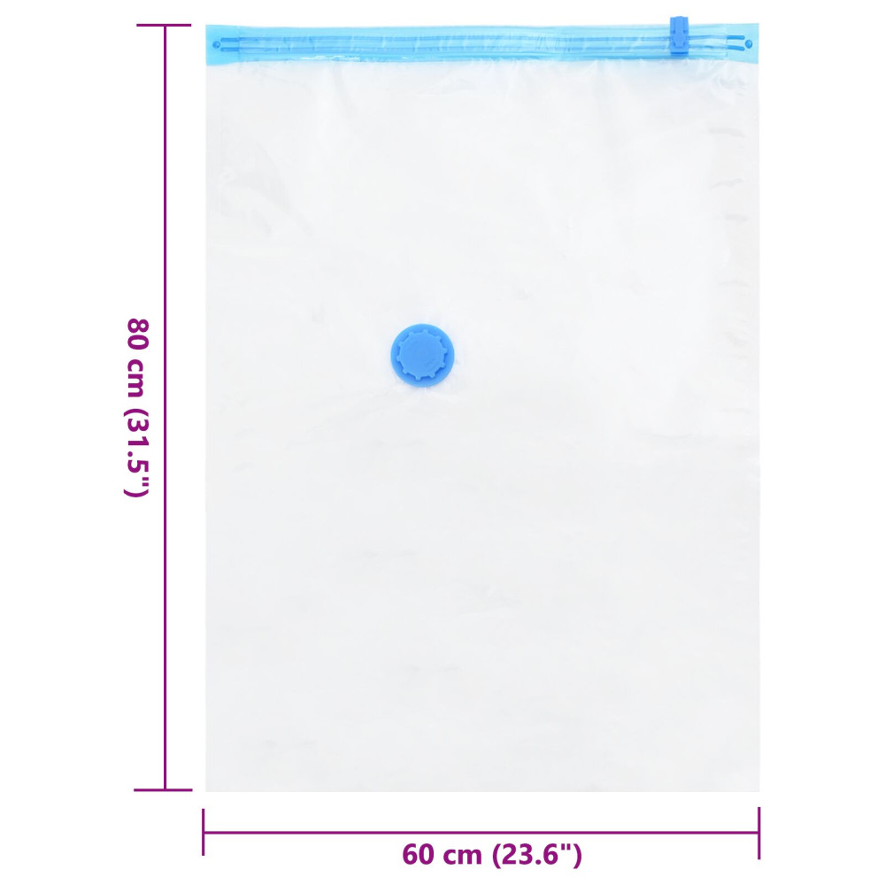 Produktbild för Förvaringspåsar 5 pcs Transparent och Blå 80 x 60 cm