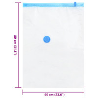 Produktbild för Förvaringspåsar 5 pcs Transparent och Blå 80 x 60 cm