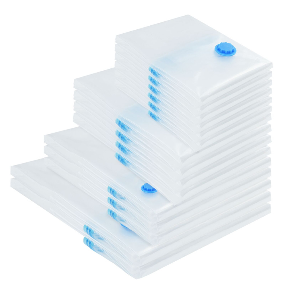 Produktbild för Förvaringspåsar 15 pcs Transparent och Blå 130 x 100 cm