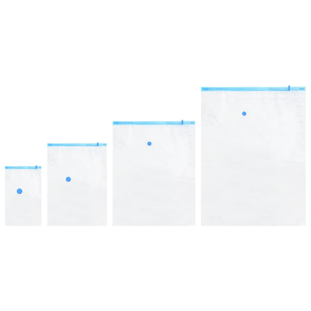 Produktbild för Förvaringspåsar 15 pcs Transparent och Blå 130 x 100 cm
