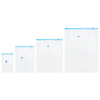 Produktbild för Förvaringspåsar 15 pcs Transparent och Blå 130 x 100 cm