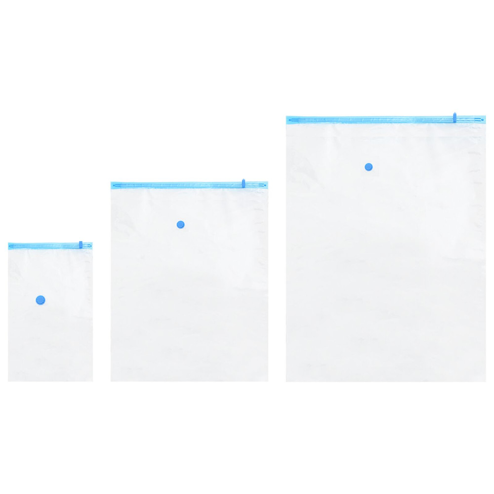 Produktbild för Förvaringspåsar 10 pcs Transparent och Blå 130 x 100 cm