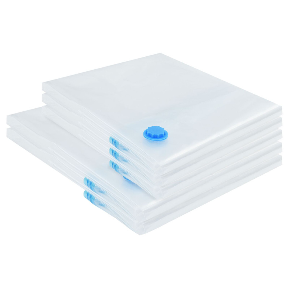 Produktbild för Förvaringspåsar 5 pcs Transparent och Blå 130 x 100 cm