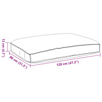 Produktbild för Kudde Kräm 120 x 80 x 12 cm Oxford Tyg