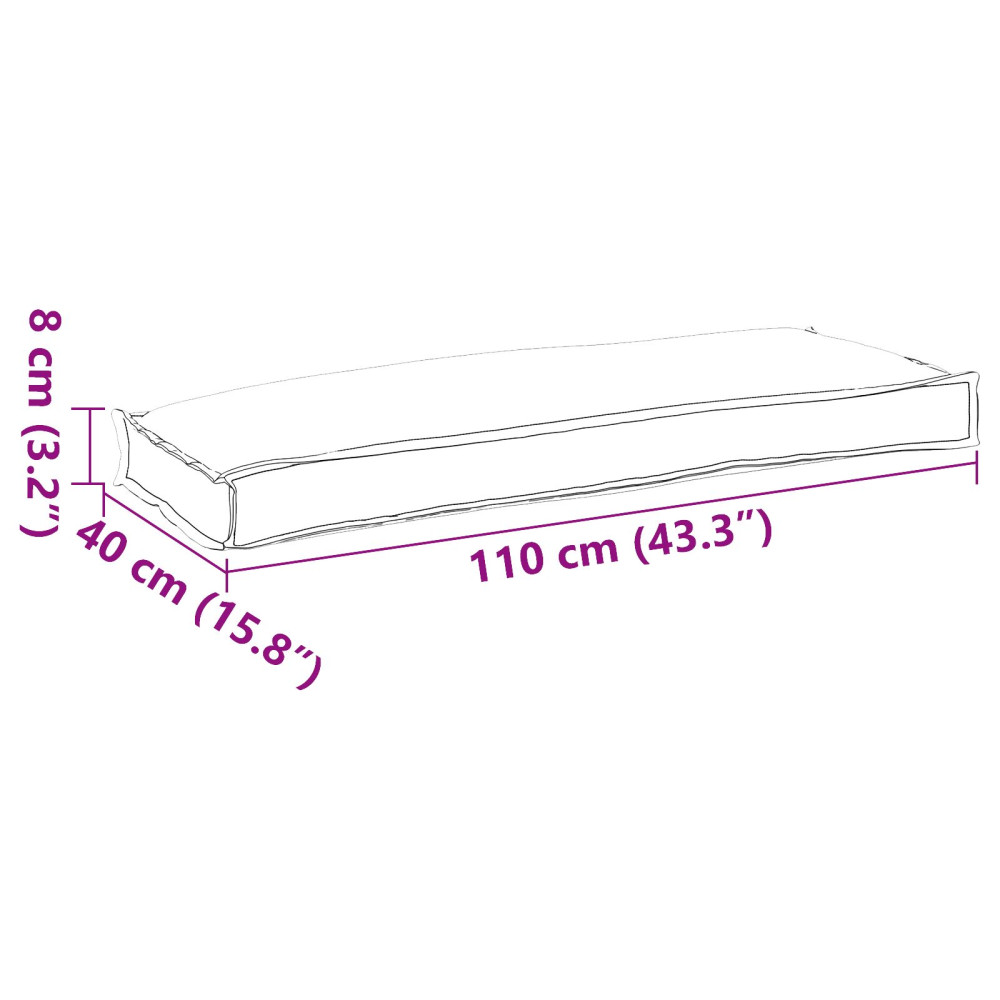 Produktbild för Kudde Grå 110 x 40 x 8 cm Oxford Tyg