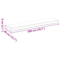 Produktbild för Pallkudde Grå 200 x 40 x 8 cm Oxford Tyg