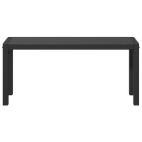 Produktbild för Trädgårdsbänk Svart 100 x 28 x 45cm Stål