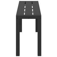 Produktbild för Trädgårdsbänk Svart 100 x 28 x 45cm Stål