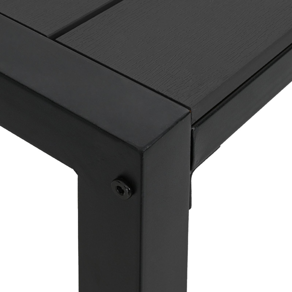 Produktbild för Trädgårdsbänk Svart 100 x 28 x 45cm Stål