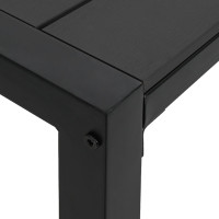 Produktbild för Trädgårdsbänk Svart 100 x 28 x 45cm Stål