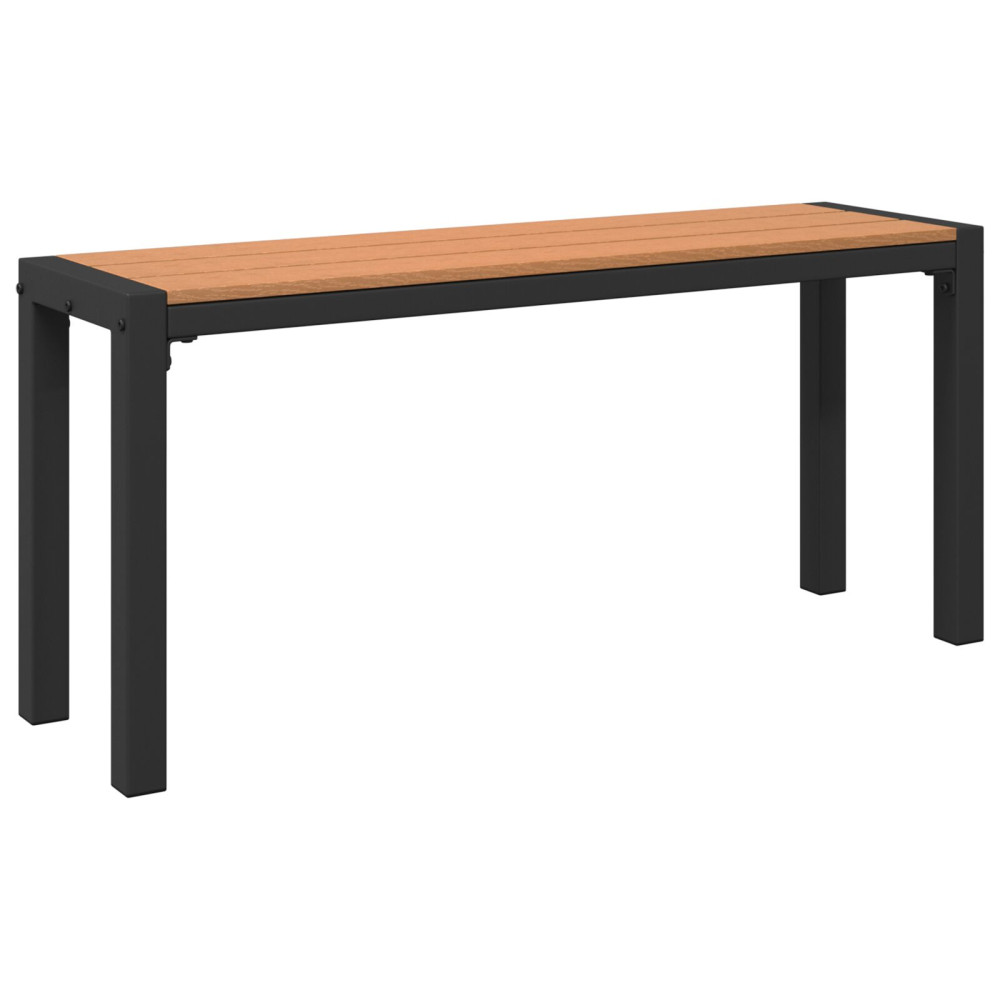 Produktbild för Trädgårdsbänk Brun 100 x 28 x 45cm Stål