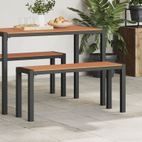Produktbild för Trädgårdsbänk Brun 100 x 28 x 45cm Stål