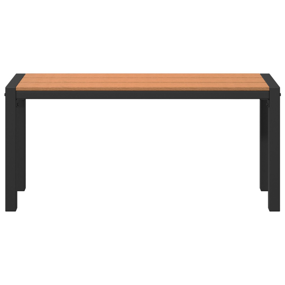 Produktbild för Trädgårdsbänk Brun 100 x 28 x 45cm Stål