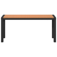 Produktbild för Trädgårdsbänk Brun 100 x 28 x 45cm Stål