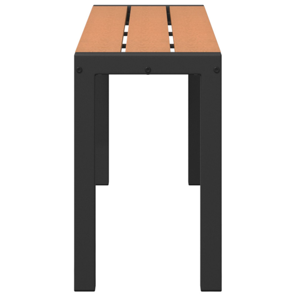 Produktbild för Trädgårdsbänk Brun 100 x 28 x 45cm Stål