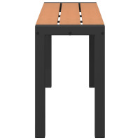 Produktbild för Trädgårdsbänk Brun 100 x 28 x 45cm Stål