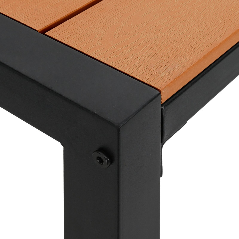 Produktbild för Trädgårdsbänk Brun 100 x 28 x 45cm Stål