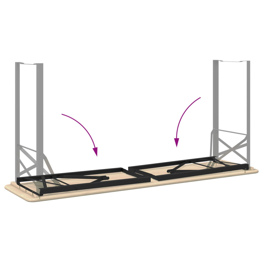 Produktbild för Benkonstruktion för ölbord 2 pcs Svart 39 x 3 x 75 cm