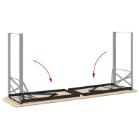 Produktbild för Benkonstruktion för ölbord 2 pcs Svart 39 x 3 x 75 cm