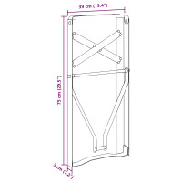 Produktbild för Benkonstruktion för ölbord 2 pcs Svart 39 x 3 x 75 cm