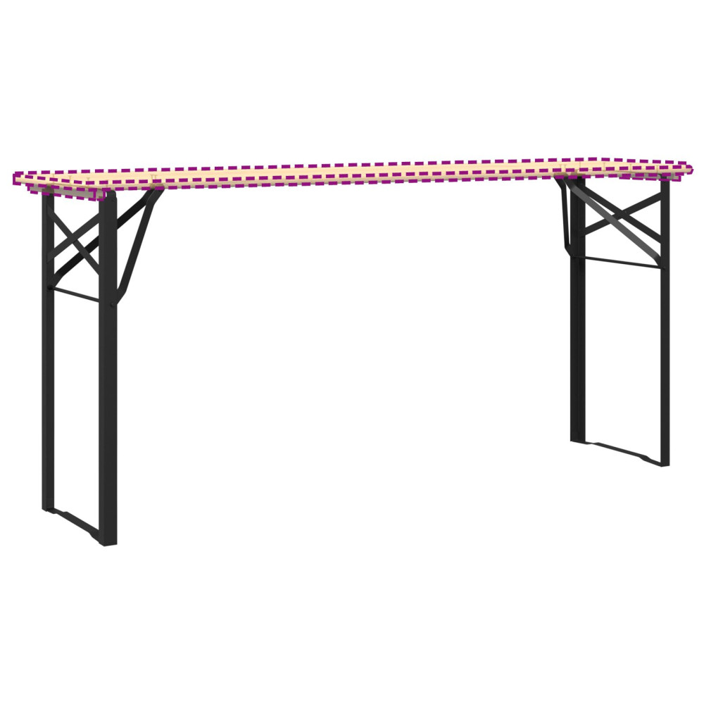 Produktbild för Benkonstruktion för ölbord 2 pcs Svart 39 x 3 x 75 cm