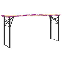Produktbild för Benkonstruktion för ölbord 2 pcs Svart 39 x 3 x 75 cm