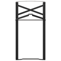 Produktbild för Benkonstruktion för ölbord 2 pcs Svart 39 x 3 x 75 cm