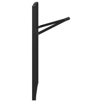 Produktbild för Benkonstruktion för ölbord 2 pcs Svart 39 x 3 x 75 cm