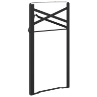 Produktbild för Benkonstruktion för ölbord 2 pcs Svart 39 x 3 x 75 cm