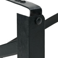 Produktbild för Benkonstruktion för ölbord 2 pcs Svart 39 x 3 x 75 cm
