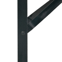 Produktbild för Benkonstruktion för ölbord 2 pcs Svart 39 x 3 x 75 cm