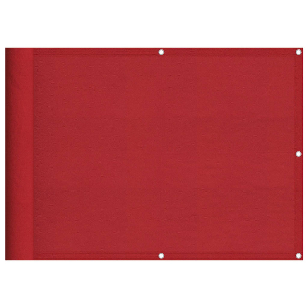 Produktbild för Balkongskärm röd 75x800 cm 100% polyester oxford