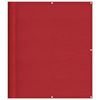Produktbild för Balkongskärm röd 120x700 cm 100% polyester oxford