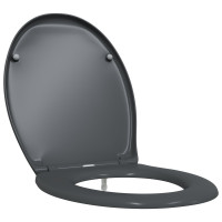 Produktbild för Toalettstol Antracit 47 x 37 x 4 cm Duroplast