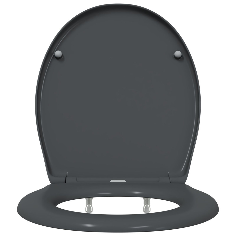 Produktbild för Toalettstol Antracit 47 x 37 x 4 cm Duroplast