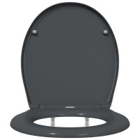 Produktbild för Toalettstol Antracit 47 x 37 x 4 cm Duroplast