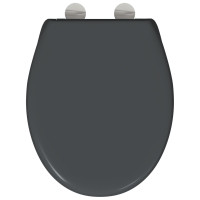 Produktbild för Toalettstol Antracit 47 x 37 x 4 cm Duroplast
