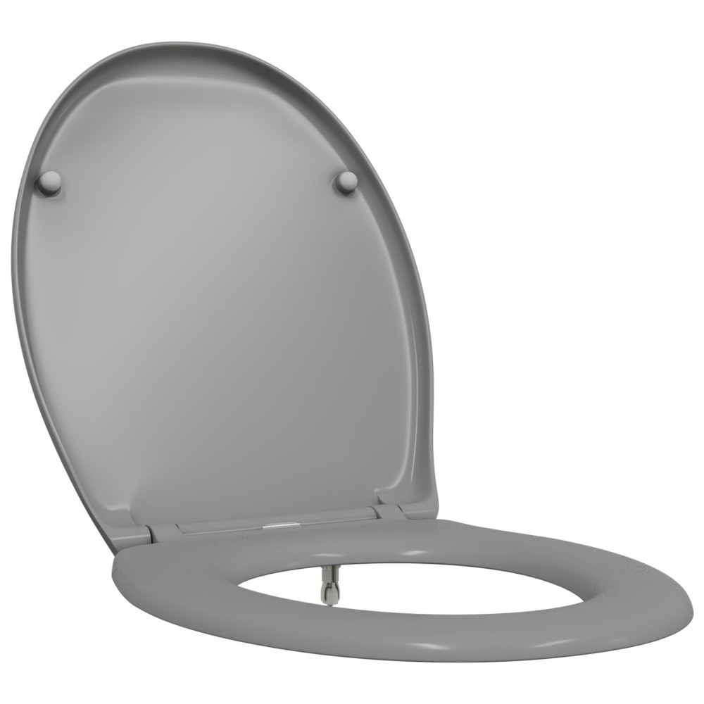Produktbild för Toalettstol Grå 47 x 37 x 4 cm Duroplast