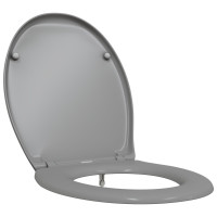 Produktbild för Toalettstol Grå 47 x 37 x 4 cm Duroplast